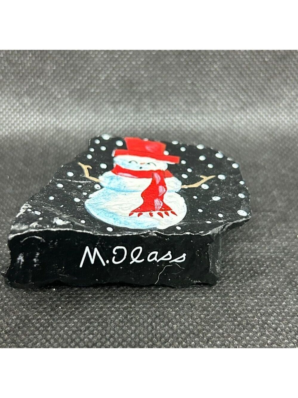 Piece of coal with handpainted snowman - Picture 3 of 3